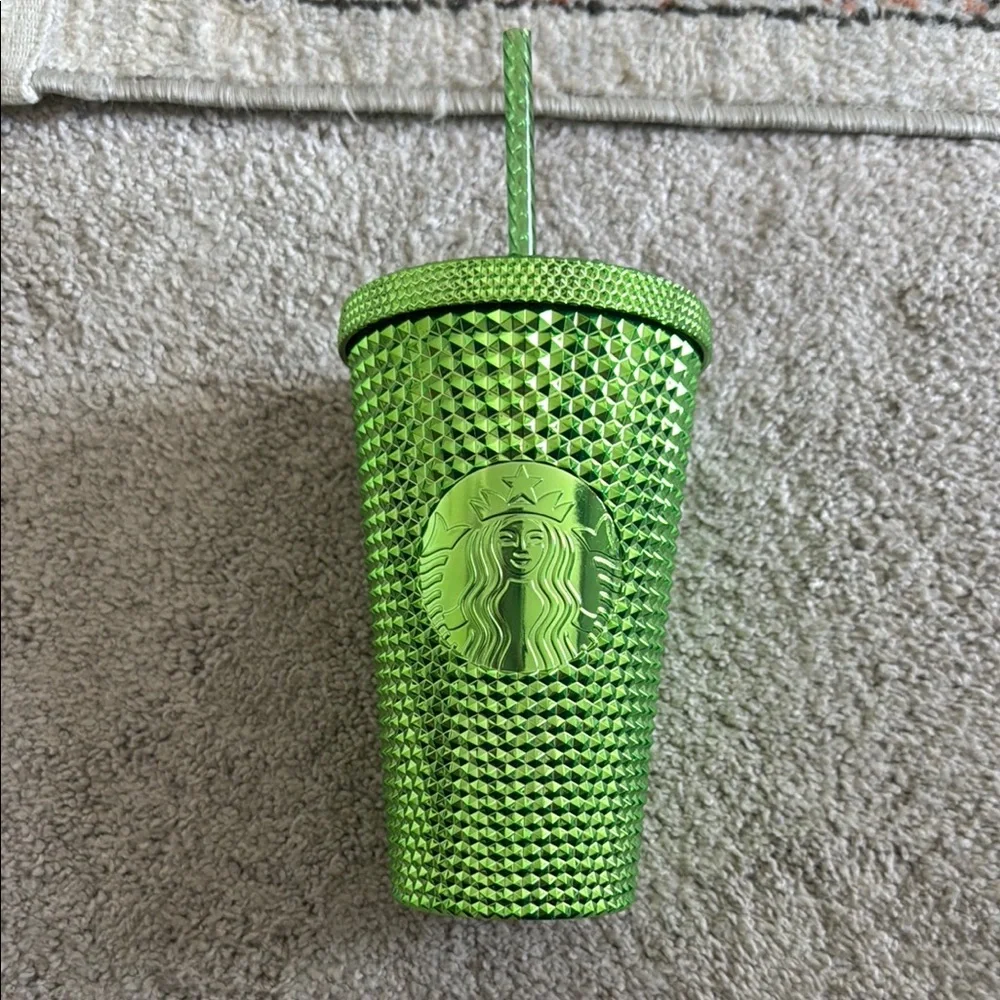 NEW- Starbucks Studded Green Grande Drink Tumbler